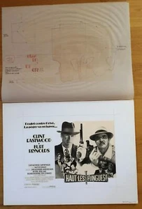 HAUT LES FLINGUES clint eastwood maquette original ARTWORK affiche cinema '84 - Picture 1 of 2
