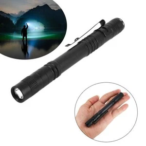 1X LED Flashlight Clip Mini Light Penlight Pocket Portable Pen Torch Lamp H4A1 - Picture 1 of 14