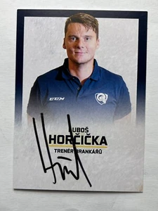 Autógrafo LUBOS HORCICKA-Berani Zlin-Hockey sobre hielo CHEQUIA-HC Plzen-firmado-AK - Imagen 1 de 2