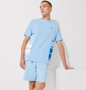 Lacoste Men's Sport Graphic Bands Crew Neck Pique T-shirt (M/L/XL) *BNWT* - Picture 1 of 8