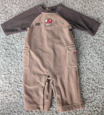 Gymboree In the Forest 3-6 Meses Marrón Polar Mameluco Oso Bulldozer Foto 1 de 4