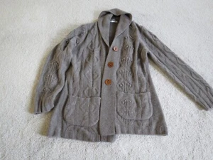 Women's Whim Brown Cashmere Cardigan Sweater Button Size XL - Picture 1 of 13