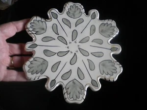 Green Leaf Keramik Untersetzer ca. 7" Durchmesser Box14 - Bild 1 von 4