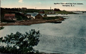 NEWPORT, R.I.  POSTCARD Harbor View Showing Fort Adams - Picture 1 of 2