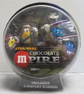 M&Ms Star Wars Mpire Figures Chewbacca/Mace Windu (Yellow/Blue) SEALED - Picture 1 of 6