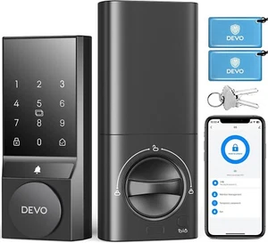 Devo G5 Smart Door Lock Built-in WiFi Deadbolt Lock with Doorbell App Control - Picture 1 of 8
