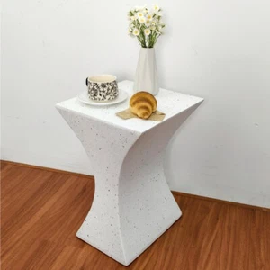 Geometric Lightweight Concrete End Table Coffee Table Outdoor Occasional Stool - Picture 1 of 18