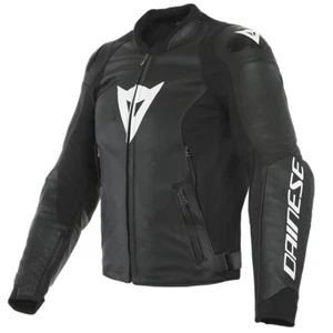 Dainese Sport Pro Black White Motorcycle Motorbike Leather Jacket Sports 622 - Picture 1 of 10