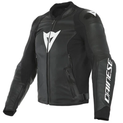 Dainese Sport Pro Black White Motorcycle Motorbike Leather Jacket Sports 622 - Image 1 of 4