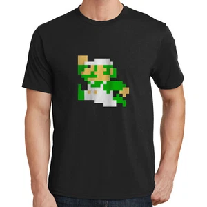Small Luigi Jumping T-Shirt Video Game 90s Mario Vintage 8-Bit Men 78 - Picture 1 of 5