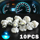 10x T4.2 Neo Wedge 1-SMD LED Cluster Instrument Dash Climate Light Lamp Ice Blue