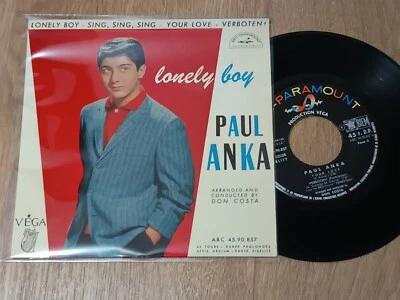 EP 45T 7" Vinyl - Paul Anka - Lonely Boy 1959 Ex/NM Close To New - Image 1 of 2