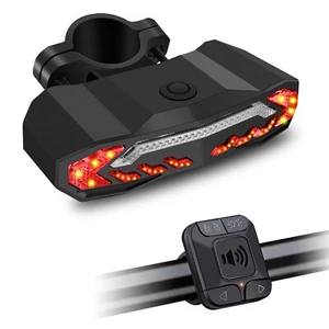 Dispositivo antirrobo inalámbrico para alarma de bicicleta con sensor de freno señal de giro de luz trasera - Imagen 1 de 12