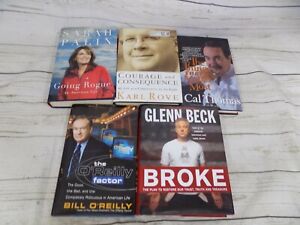 Lot of 5 Right Wing Conservative Political HC Books Palin Rove O'Reilly Beck