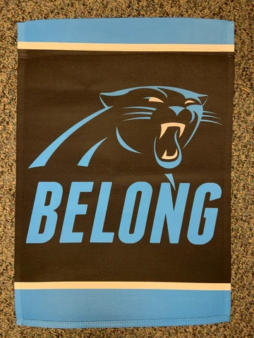 CAROLINA PANTHERS BELONG 12"X18" 2 SIDED GARDEN FLAG NEW WINCRAFT 👀 Cover