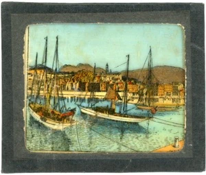 Diapositive lanterne magique? MENTON sa rade vers 1880 - Picture 1 of 2