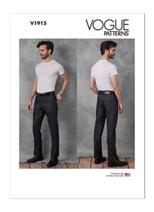Vogue Pattern V1915 Mens Slim Leg Jeans Pants 34-40 - Fits Waist Size 28" - 34" - Picture 1 of 6