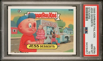 1988 Topps Garbage Pail Kids Series 13 OS13 JESS DESSERTS 504b PSA 10 GEM POP10! - Image 1 of 2