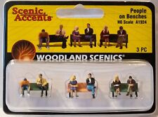 Woodland Scenics HO #1924 People on 3 Benches - Scenic Accents(R)