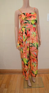 New Next Petite Myleene Klass Floral Multi-Coloured Jumpsuit Sz UK 8 16 18 - Picture 1 of 6