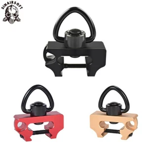 Tactical Quick Detach QD Sling Swivel + Adapter With Picatinny 20 mm Rail mount - Picture 1 of 8