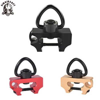 Tactical Quick Detach QD Sling Swivel + Adapter With Picatinny 20 mm Rail mount - Image 1 of 4