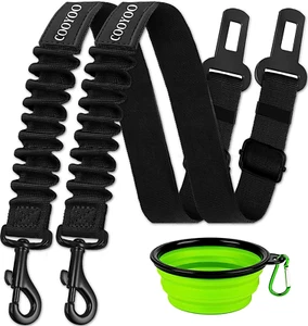 Dog Seat Belt,3 Piece Set Retractable Dog Car Harness Adjustable Dog Seat Belt f - Picture 1 of 6