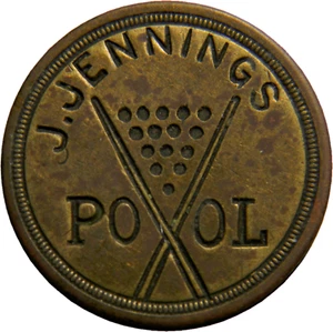Ficha de billar J. Jenning 1880-1884 (04158) - Imagen 1 de 2