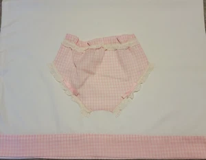 2 fundas de almohada vintage blancas con ropa interior rosa a cuadros para niñas y niños. 20,5 X 31... - Imagen 1 de 8