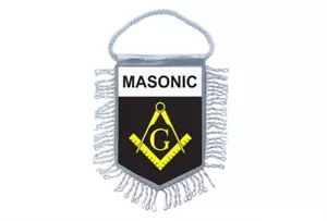 Mini Banner Fahne Wimpel Fensterspiegel Autos Landbanner Freimaurer Freemason - Bild 1 von 1