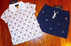 POLO RALPH LAUREN AUTHENTIC TODDLERS GIRLS BRAND NEW ORIGINAL 2Pc SET Sz 6, NWT - Picture 1 of 5