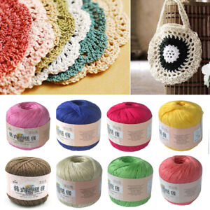 50g Soft Lace Crochet Yarn Thin Cotton Thread 08# For Hand Knitting Craft