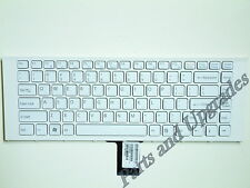 SONY VAIO VPC-EA 14" WHITE US KEYBOARD V081678F 148792421 V11678A With Frame NEW