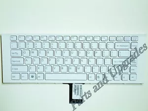 OEM Sony Vaio VPCEA VPC-EA PCG61317L PCG-61317L White US Keyboard With Frame NEW - Picture 1 of 1