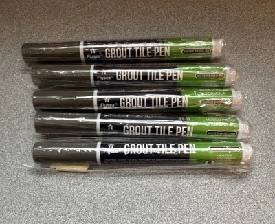 Flysea затирка плитки ручка (5 упаковки) водонепроницаемый затирки маркер - нетоксичный - новый запечатанный - Изображение 1 из 4