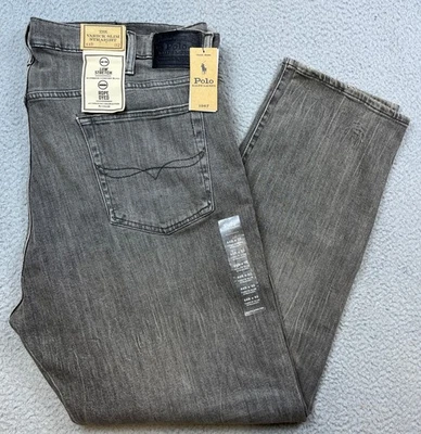Polo Ralph Lauren Jeans Mens 44Bx32 Gray Varick Slim Straight Stretch Pants - Image 1 of 4