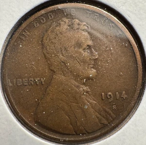 1914 S 1 ONE CENT SAN FRANCISCO GREAT SHAPE KEY DATE! - Bild 1 von 2