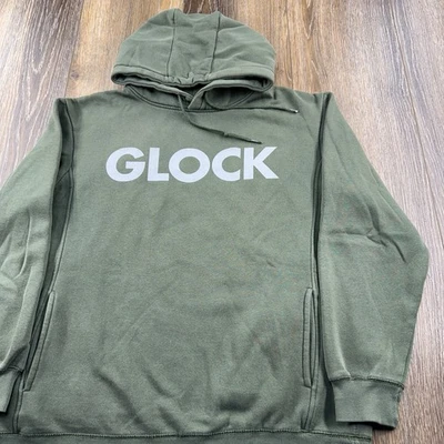 Glock Sudadera con Capucha Para Hombres L Verde Sudadera Pistola Arma de Fuego Logo Perfección Suéter Foto 1 de 4