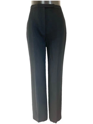 Pantalones acampanados de lana TAHARI NEGROS forrados FRONTALES PLANOS sin bolsillos ¡CLASIFICADOS! Talla: 2 ¡Bonito! Foto 1 de 4