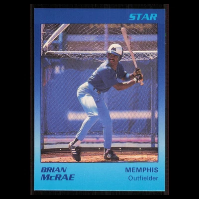 Tarjeta de béisbol Brian McRae #17 1989 Star Minor League Memphis Chicks MLB casi nueva Foto 1 de 3