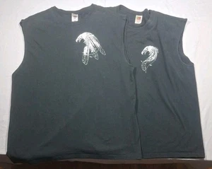 (2) Camicia da motociclista senza maniche Y2K Barajas 2000 Native Screaming Eagle nera XL/XXL - Foto 1 di 20
