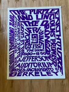 PURPLE EARTHQUAKE/LINCOLNS PROMISE 6/9/1967 Jefferson Aud Berkeley ORIGINAL - Picture 1 of 2