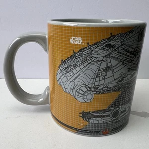 Star Wars Millennium Falcon Coffee Mug 20oz Lucasfilm Schematic Fathers Day - Picture 1 of 6