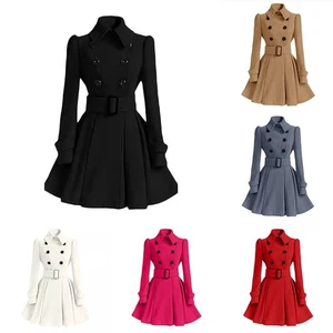 Elegante trench donna oversize effetto collo alto alla moda - Foto 1 di 22