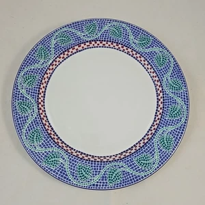 Dansk Mosaic Tile Dinner Plate Wave Portugal 11" Porcelain - Picture 1 of 5