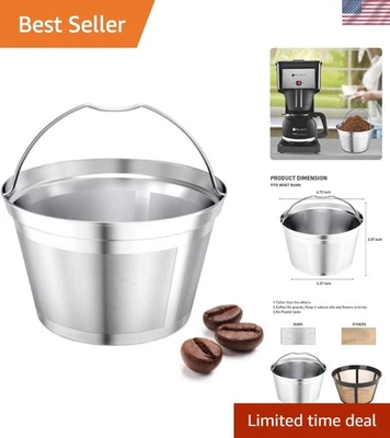 Filtro de café Bunn duradero: acero inoxidable ecológico para preparaciones sabrosas Foto 1 de 4