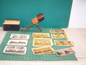 Visor de estereoscopio de tarjetas estéreo de madera de colección con Trip Thru Sears y Robuck con 18 colores - Imagen 1 de 19