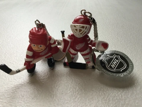 Lil Sports Brat Detroit Red Wings Hockey Player and Goalie Keychains Cover