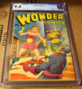 WONDER COMICS #16 CGC 9.0 OW Spectro Grim Reaper Airbrush Bondage Schomburg 1948 - Picture 1 of 6