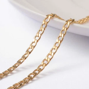 10M (32.8ft) – 304 Stainless Steel Golden Twisted Curb Chain – 5mm x 3mm Links – - Picture 1 of 1